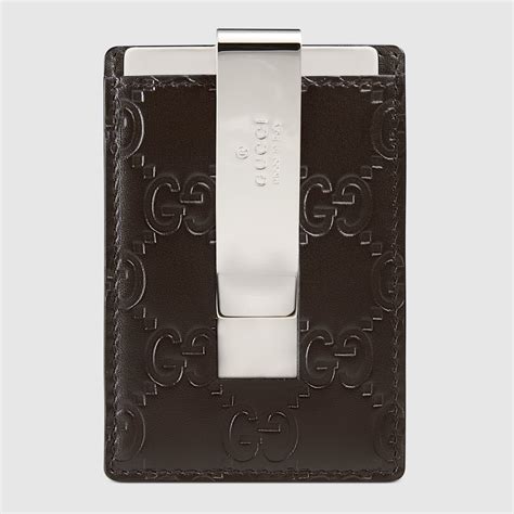 gucci signature wallet with money clip|Gucci money clip wallet blue.